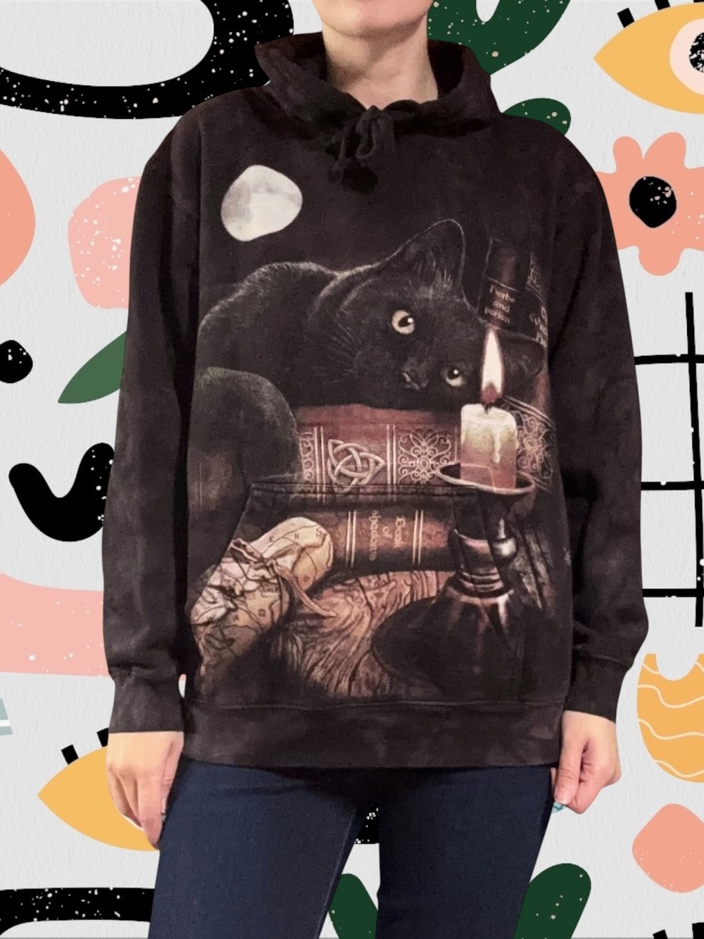 The Mountain | Witching Hour Cat Halloween Witch Themed Hoodie